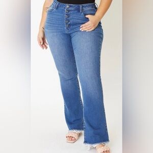 New KanCan Plus Size Jeans. High Rise Is Exposed Button Bootcut